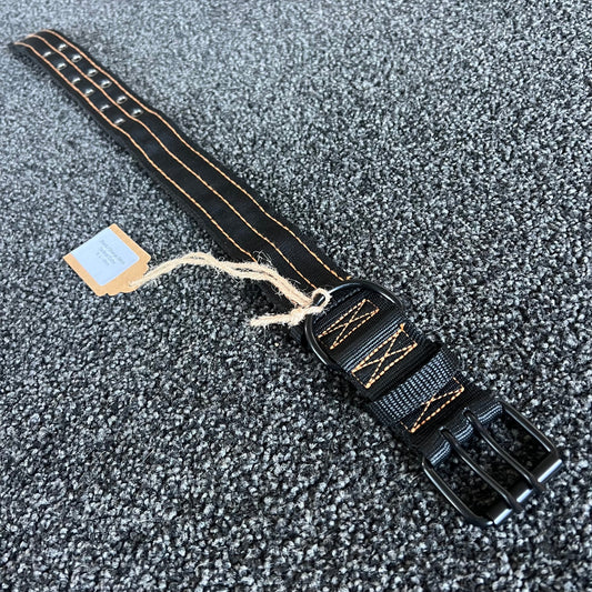 Black / Orange Stitch Tactical Collar 37-53cm