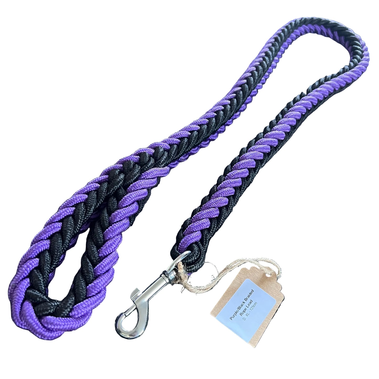 Black & Purple Rope Dog Leash – Large (125cm)
