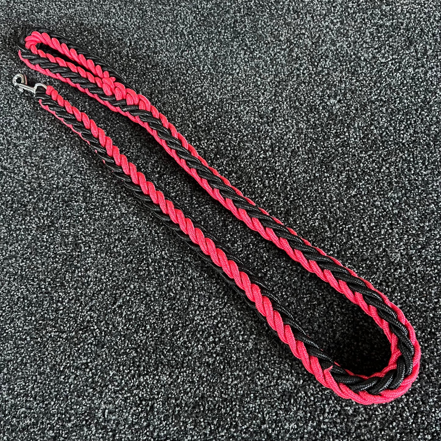 Rope Leash Black & Red 125cm / 2cm