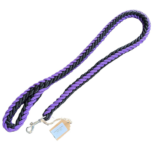 Black & Purple Rope Dog Leash – Large (125cm)