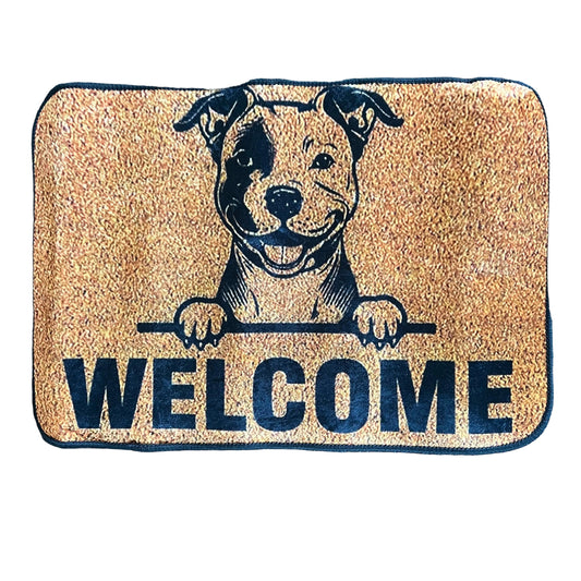 “WELCOME” Door Mat – Dog Lover Entryway Mat