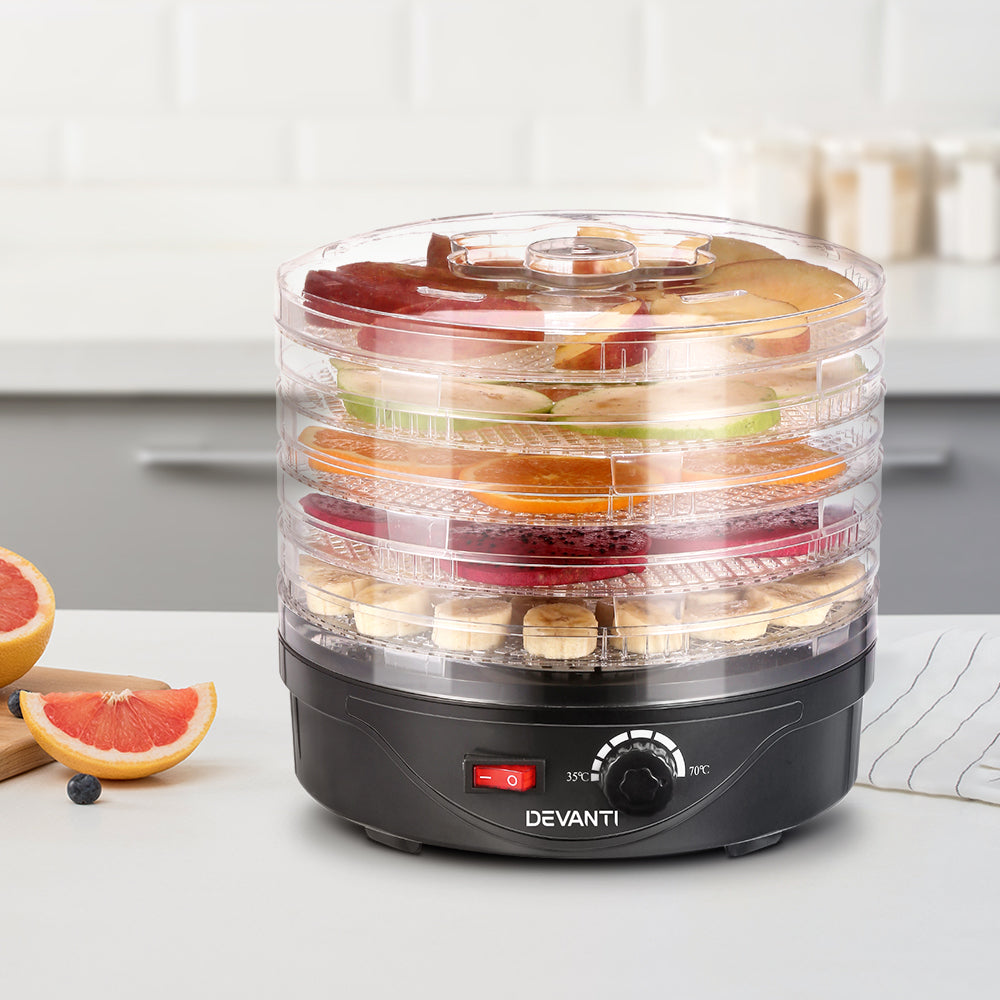 Devanti 5 Trays Food Dehydrator Fruit Dehydrator