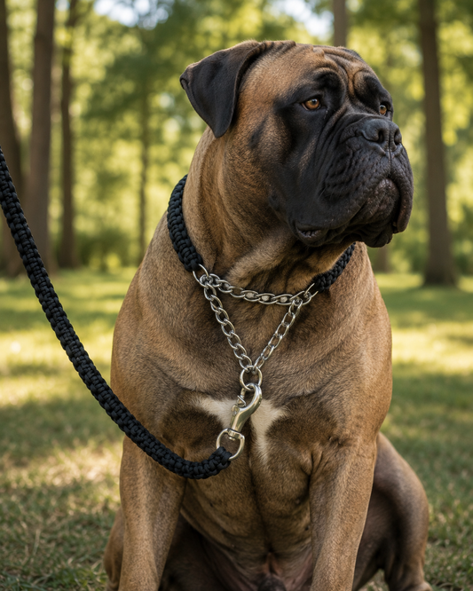 Heavy-Duty Cobra Braid Martingale Collar & Lead Set
