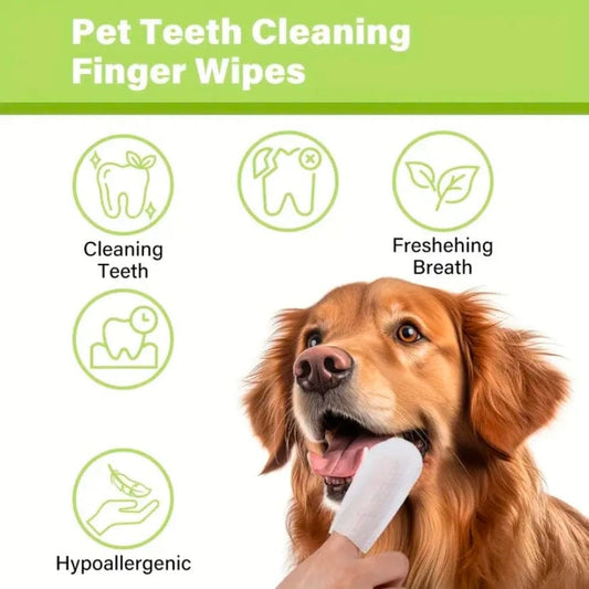 Pet Dental Care Finger Wipes