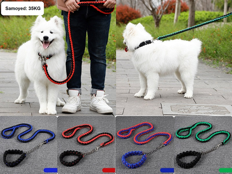 Strong Dog Leash Climbing Rope Threaded Pet Training
