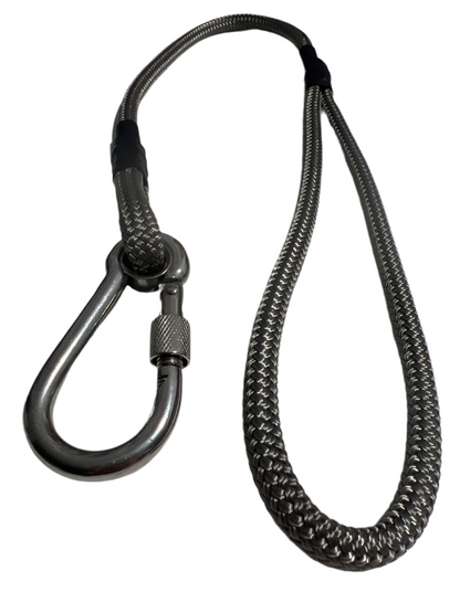 700mm STRONG Leash with locking Carabiner, Graphite