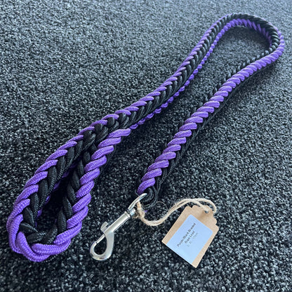 Rope Leash Black & Purple 125cm / 2cm