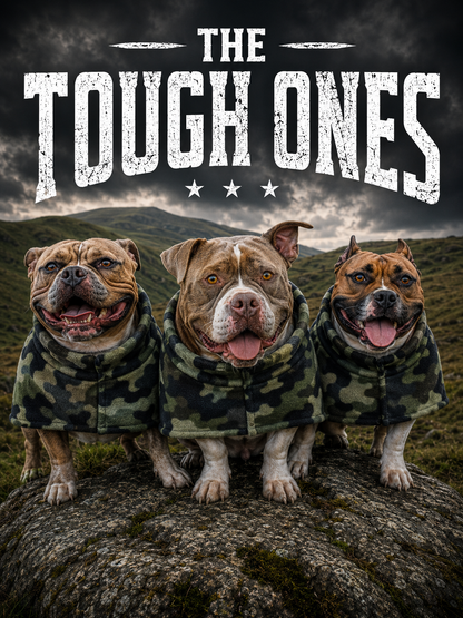 Green Camo Fleece Dog Coat – Heavy Winter Coat | The Tough Ones™