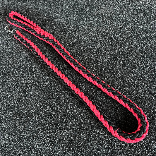 Rope Leash Black & Red 125cm / 2cm