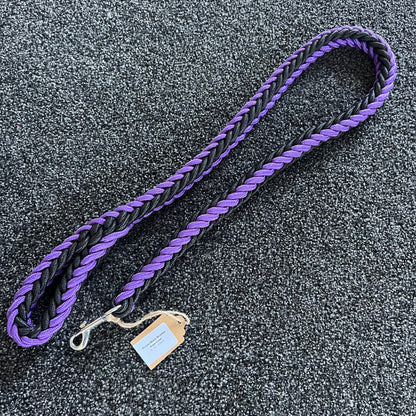 Rope Leash Black & Purple 125cm / 2cm