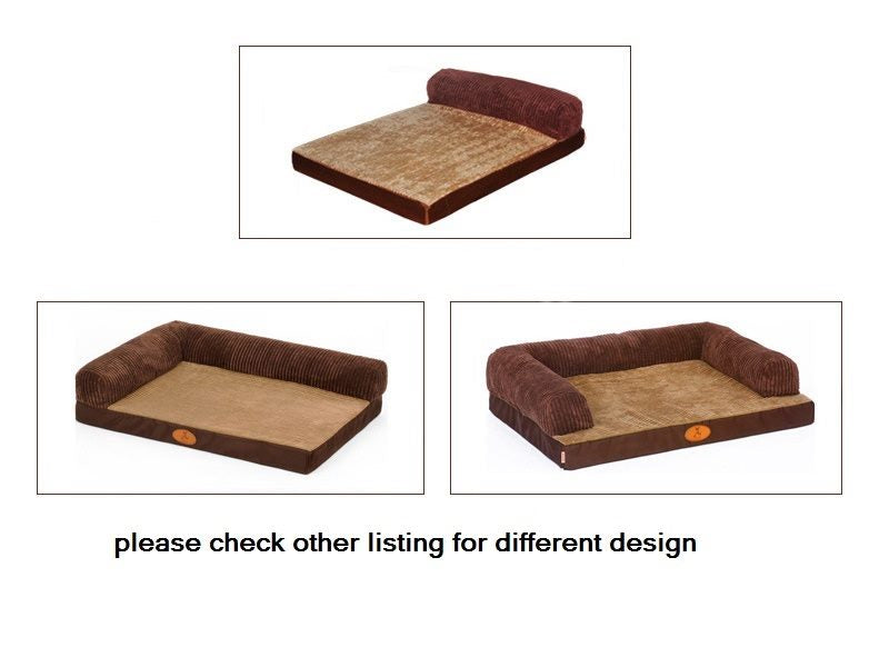100 x 80cm M Pet Sofa Bed with L-Shaped Cushioned Support