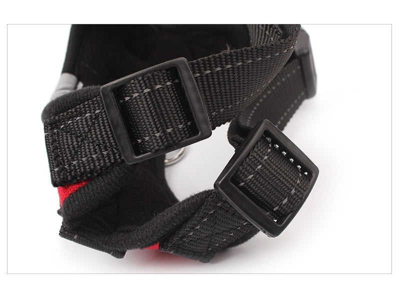 Dog Harness Set Pet Adjustable Chest Strap Walking Collar Vest