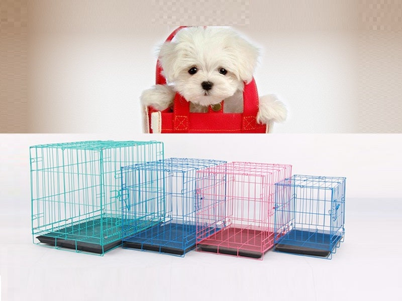 BLACK 70x50x60cm Pet Cage - 70CM Wide Collapsible Metal Pet Cage