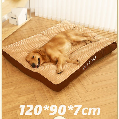 Dog Bed Mattress Warm Thick Washable 120CM - XL BROWN
