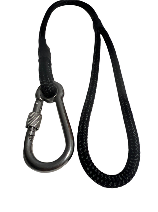 700mm STRONG Leash with locking Carabiner, Onyx