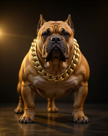 Gold Stainless Steel 43mm Cuban Link Chain Necklace 75cm