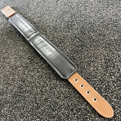 Studded Spiked, Heavy duty Leather Padded Collar 57-66cm