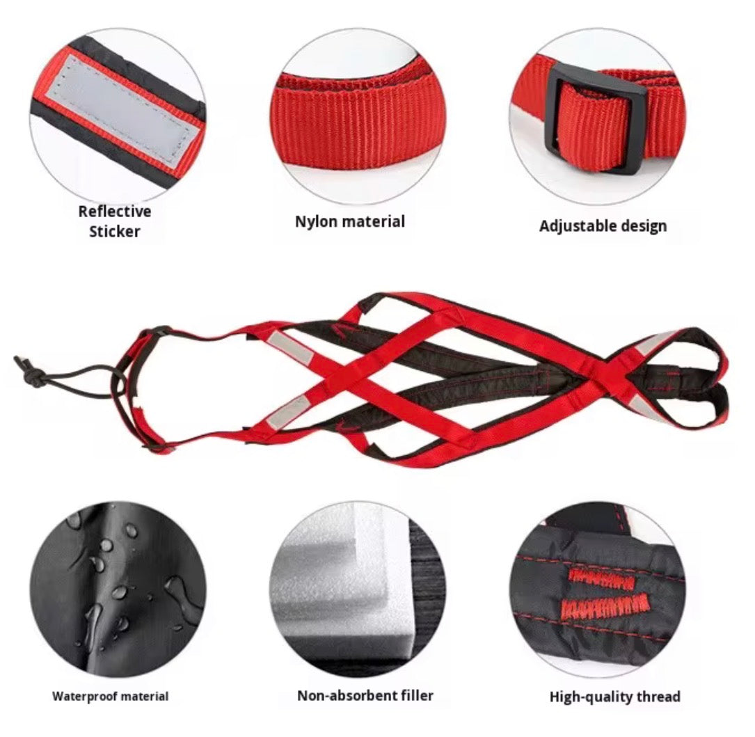 X-Back Weight Pull & Mushing Harness – Reflective Padded Performance Harness