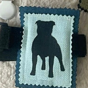 Show Ring Armbands black silhouette on baby blue