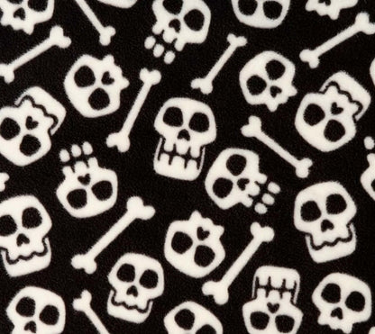 Black & White Skulls Fleece Dog Coat – Heavy Winter Coat | The Tough Ones™