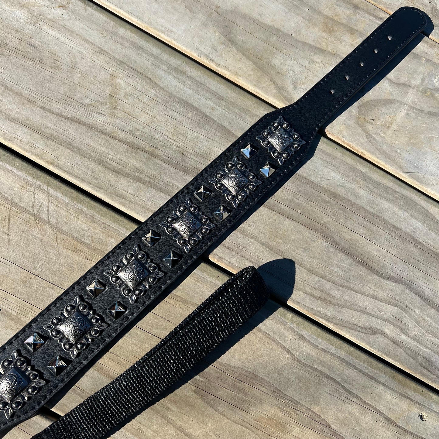 Black & Silver Collar set 47-55cm