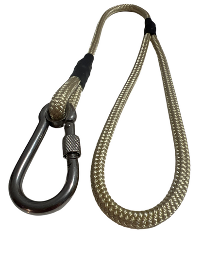 700mm STRONG Leash with locking Carabiner, Shortbread