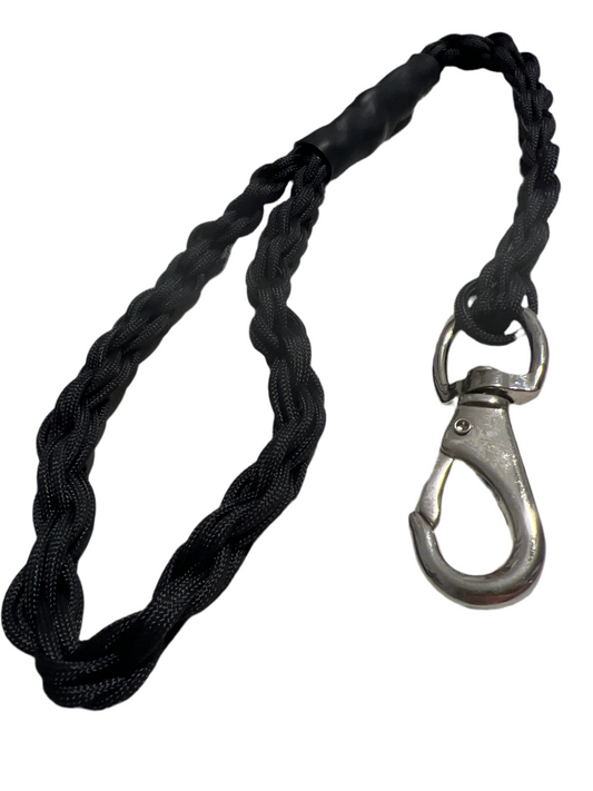 8 Braid Short Leash 60cm Black