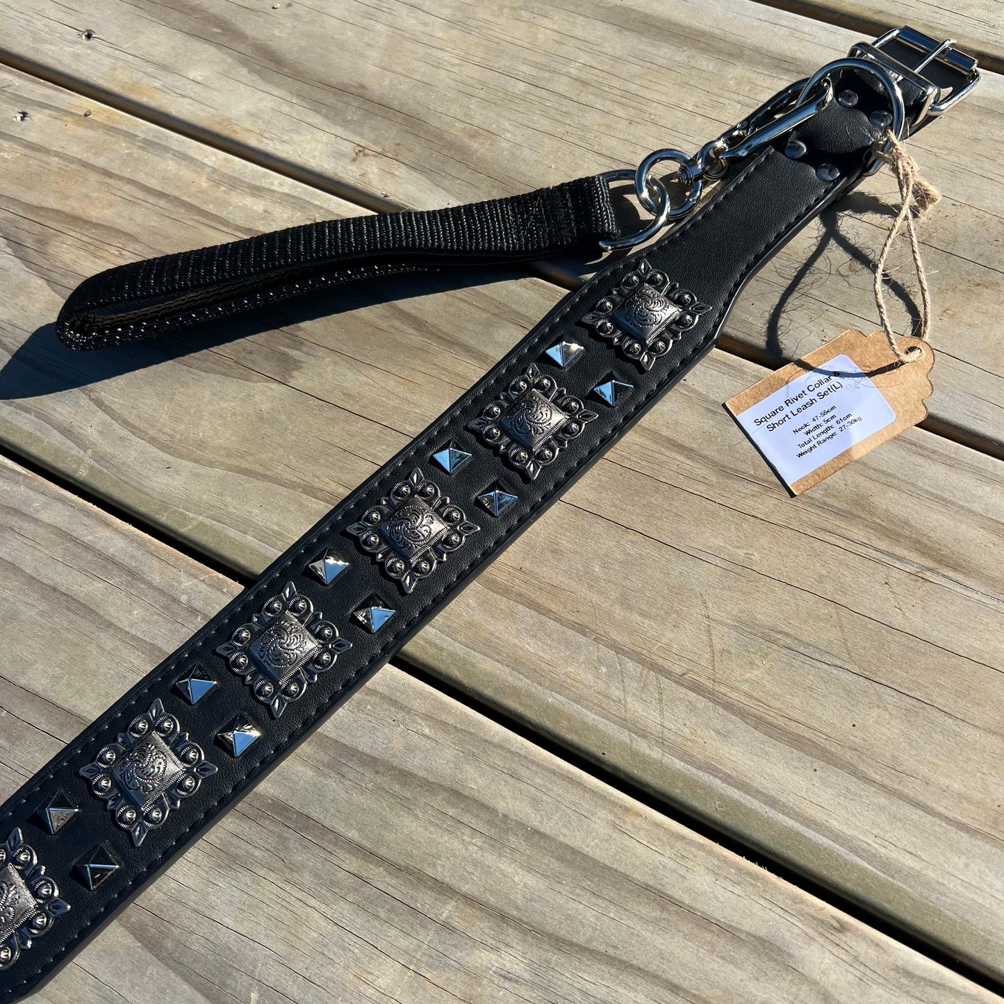 Black & Silver Collar set 37-45cm