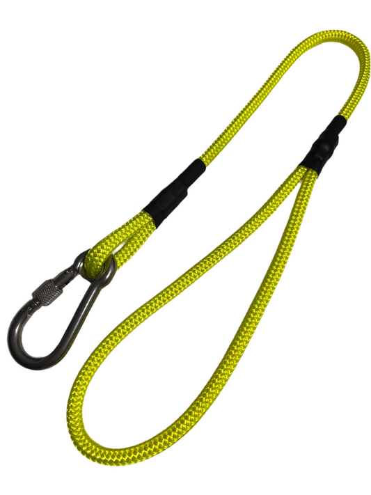 700mm STRONG Leash with locking Carabiner, Electric Yellow