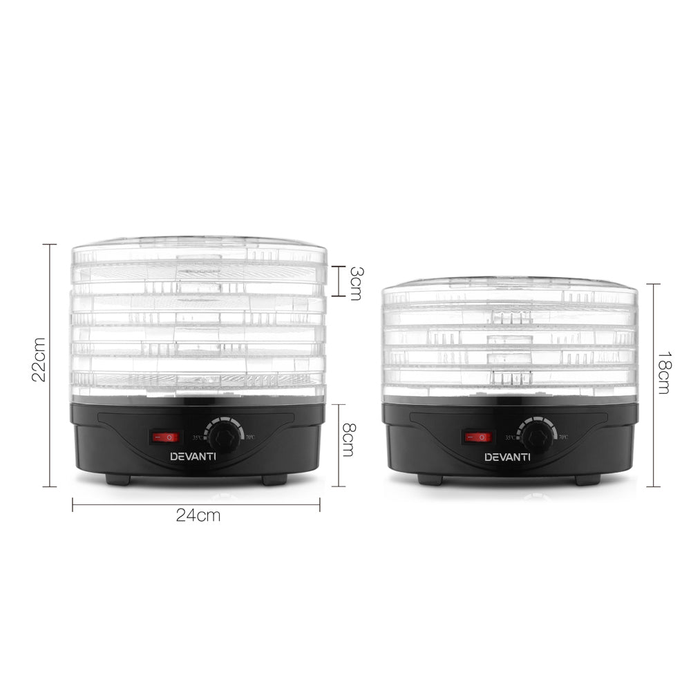 Devanti 5 Trays Food Dehydrator Fruit Dehydrator