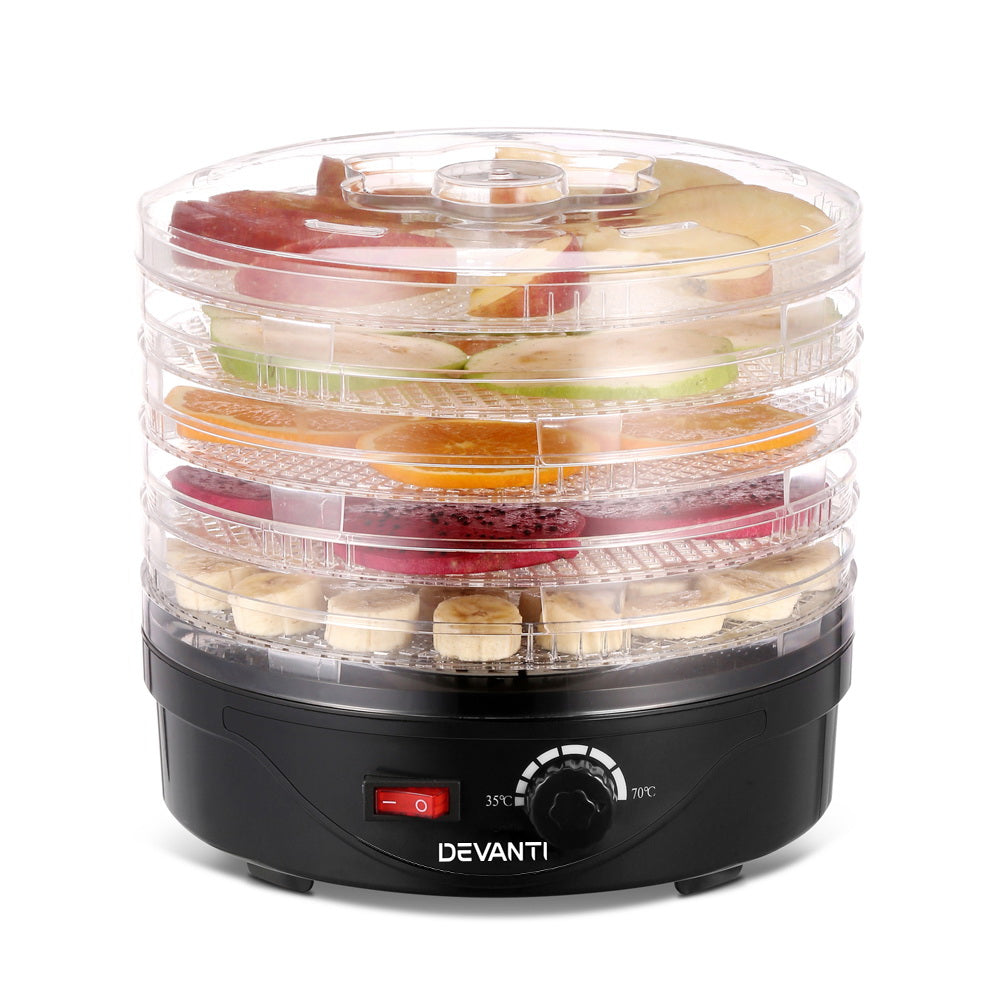 Devanti 5 Trays Food Dehydrator Fruit Dehydrator