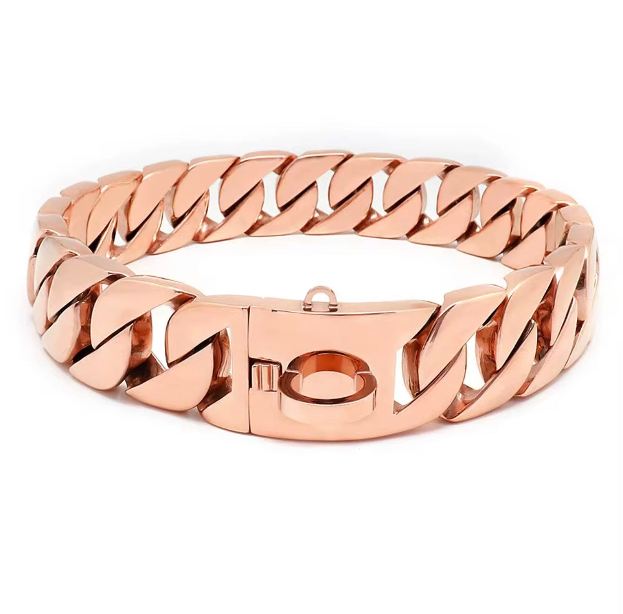 Rose Gold Stainless Steel 32mm Cuban Link Chain 65cm | Premium Statement Chain