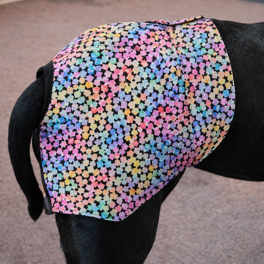 Pastel Mosaic B!tches Britches™ | Reusable Heat Pants for Female Dogs