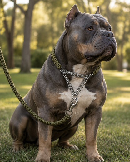 Heavy-Duty Cobra Braid Martingale Collar & Lead Set