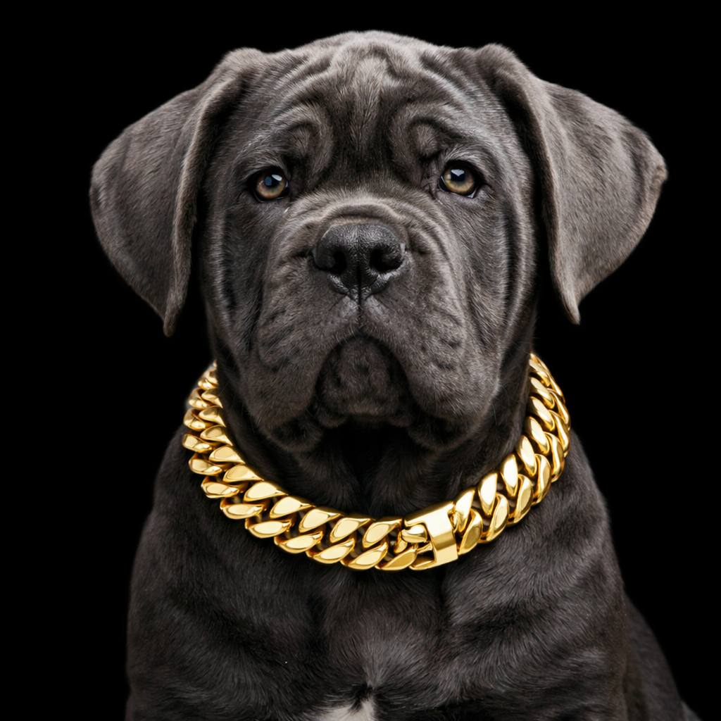 Gold Stainless Steel 10mm Cuban Link Chain 56cm