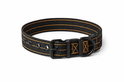 Black / Orange Stitch Tactical Collar