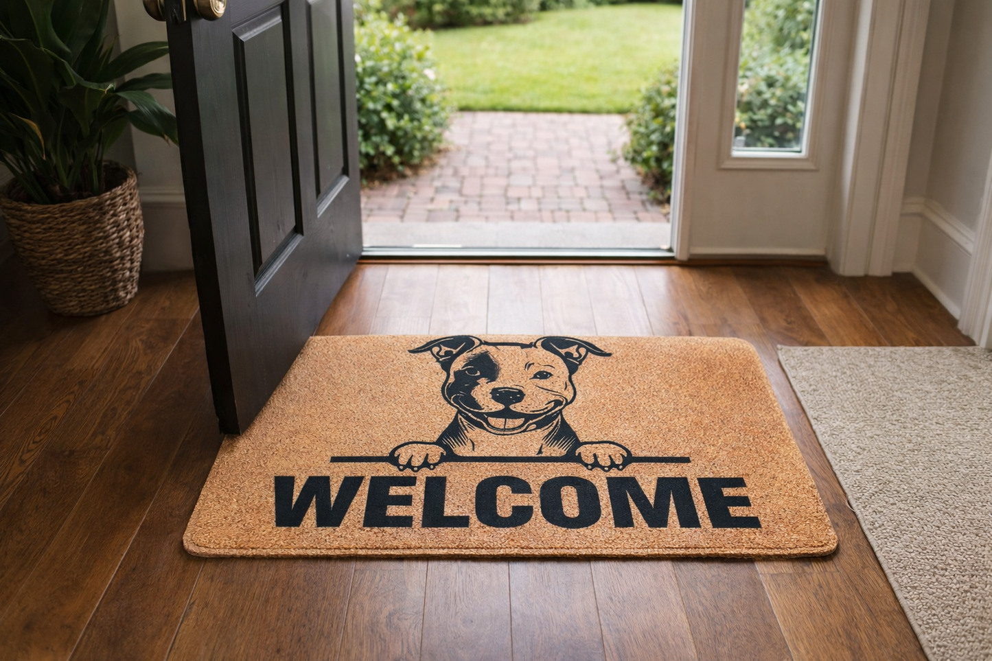 “WELCOME” Door Mat – Dog Lover Entryway Mat
