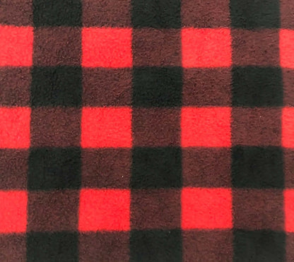 Red Check Fleece Dog Coat – Heavy Winter Coat | The Tough Ones™