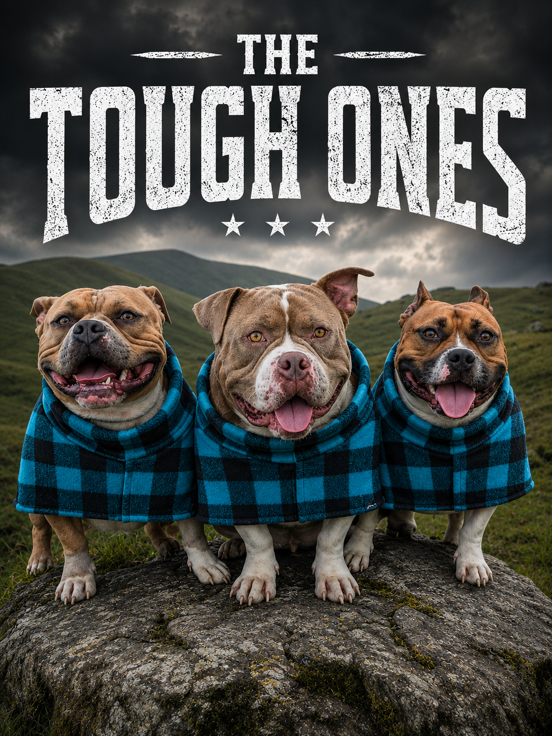 Blue Check Fleece Dog Coat – Heavy Winter Coat | The Tough Ones™