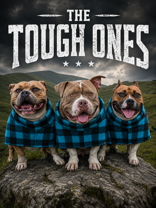 Blue Check Fleece Dog Coat – Heavy Winter Coat | The Tough Ones™