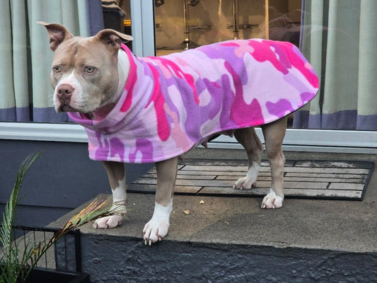 Pink Camo Fleece Dog Coat – Heavy Winter Coat | The Tough Ones™