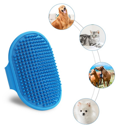 Pet Bath Grooming Brush, Adjustable Soft Silicone Comb