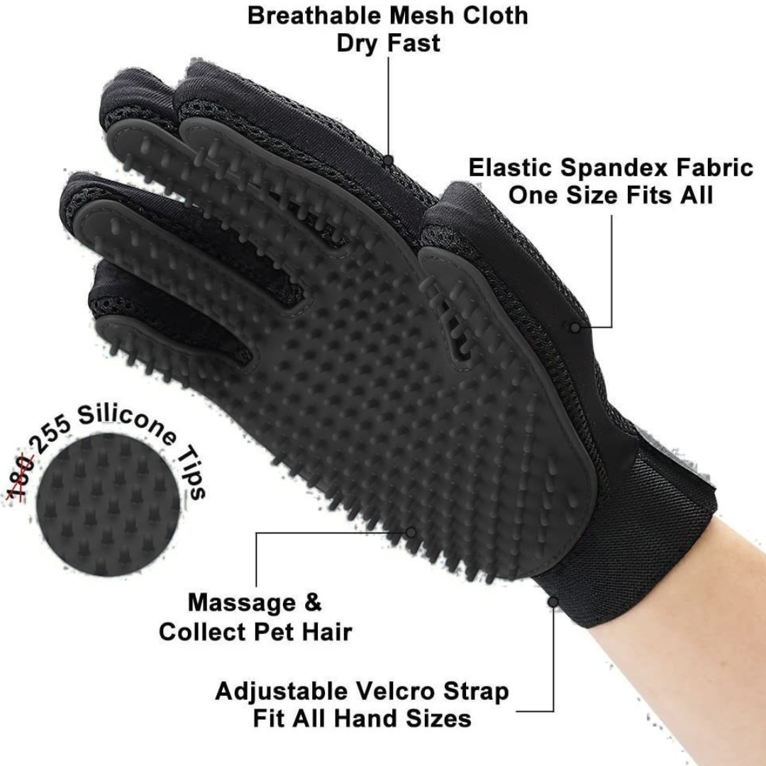Pet Grooming Gentle Deshedding Brush Glove