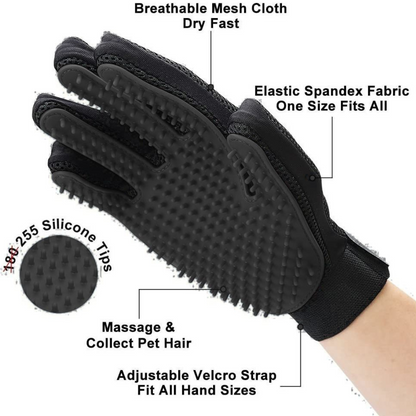 Pet Grooming Gentle Deshedding Brush Glove