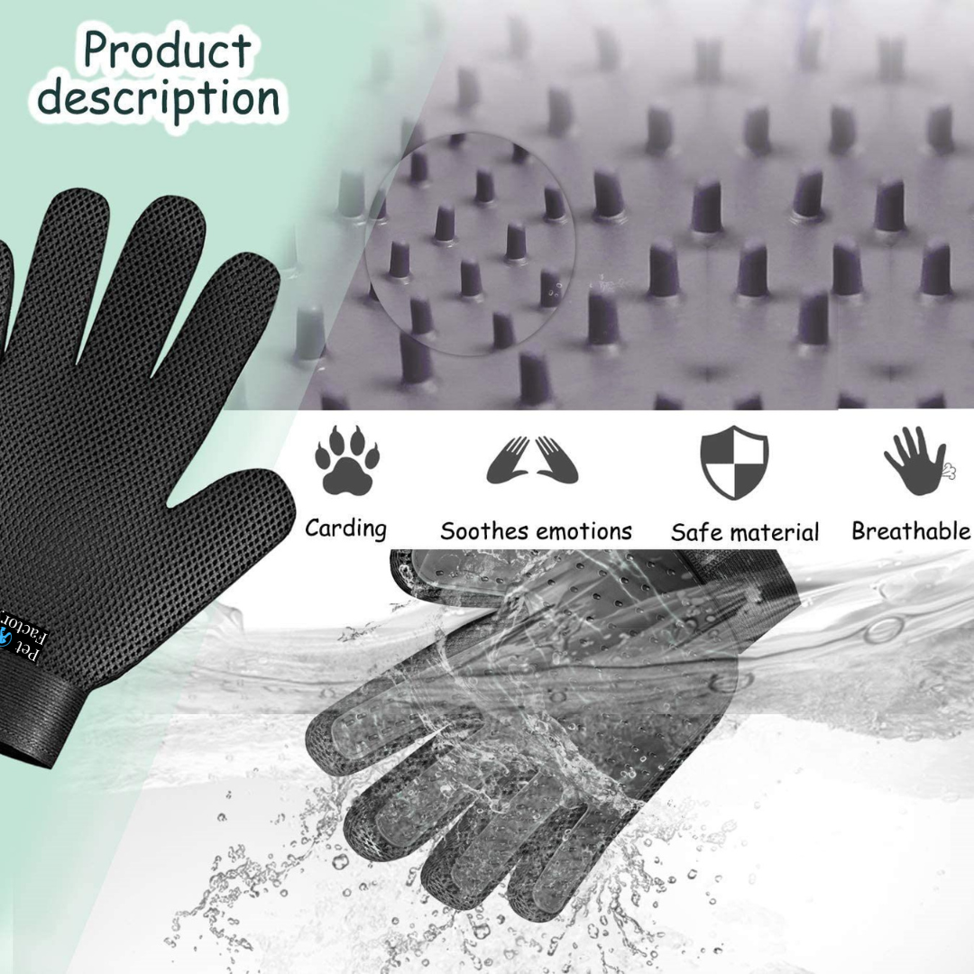 Pet Grooming Gentle Deshedding Brush Glove