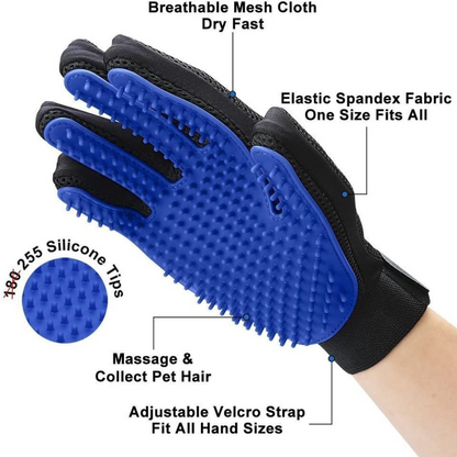 Pet Grooming Gentle Deshedding Brush Glove