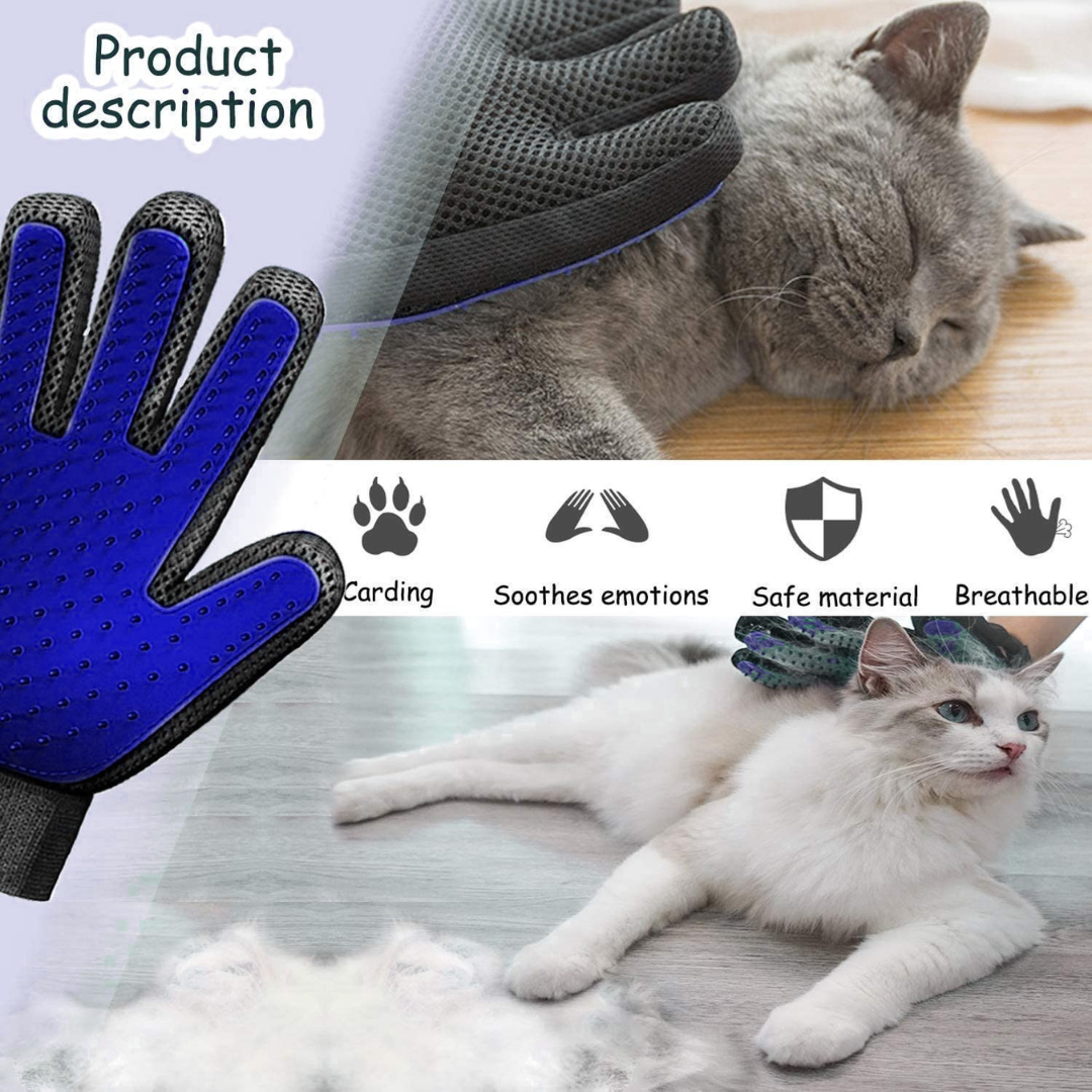 Pet Grooming Gentle Deshedding Brush Glove