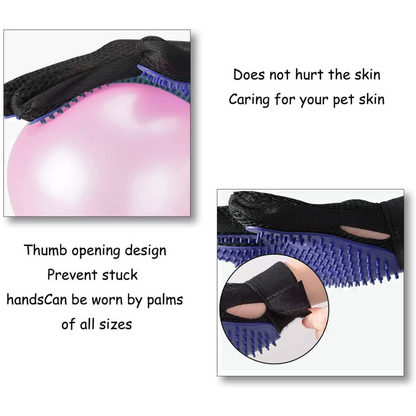 Pet Grooming Gentle Deshedding Brush Glove