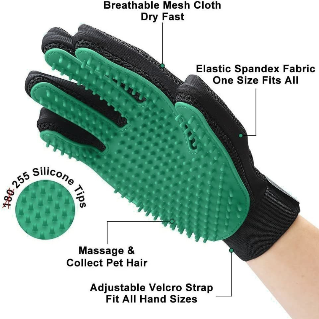 Pet Grooming Gentle Deshedding Brush Glove