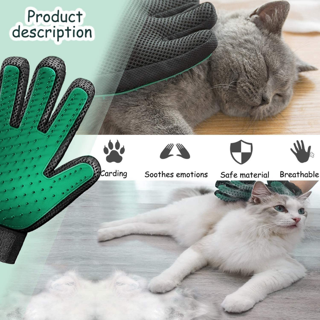Pet Grooming Gentle Deshedding Brush Glove